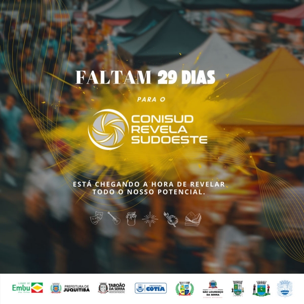 ✨ A contagem regressiva j&aacute; come&ccedil;ou! Faltam apenas 29 dias para o Conisud Revela Sudoeste