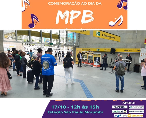 Artistas da regi&atilde;o se apresentam na Esta&ccedil;&atilde;o S&atilde;o Paulo - Morumbi/ Linha 4 - Amarela no Dia da MPB