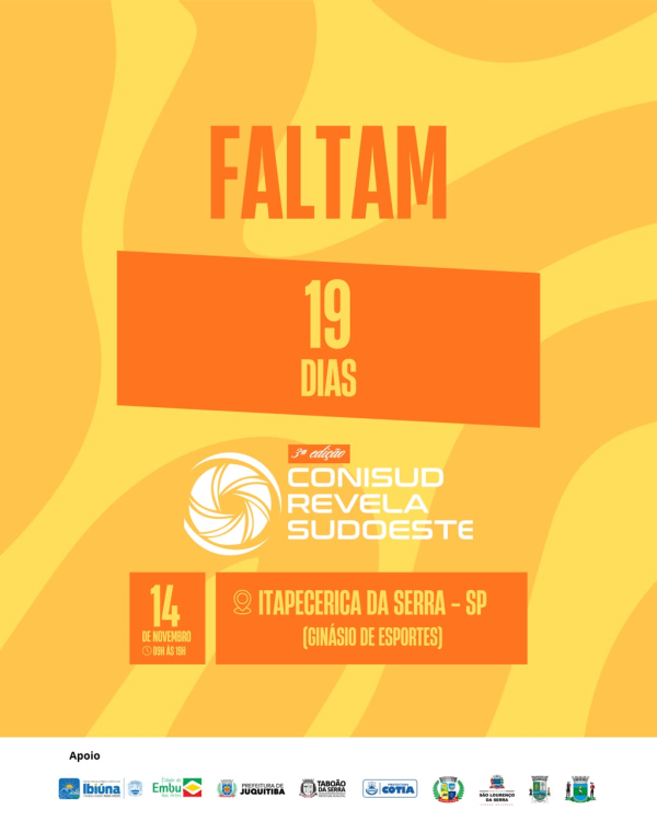 A contagem regressiva come&ccedil;ou!