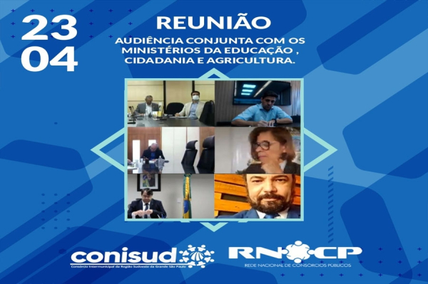 AUDI&Ecirc;NCIA CONJUNTA COM OS MINIST&Eacute;RIOS DA EDUCA&Ccedil;&Atilde;O, CIDADANIA E AGRICULTURA.